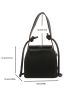 Mini Snap Button Bucket Bag