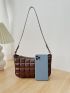 Minimalist Embossed Detail Baguette Bag