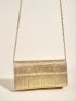 Mini Glitter Chain Flap Square Bag