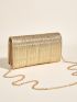 Mini Glitter Chain Flap Square Bag