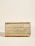 Mini Glitter Chain Flap Square Bag