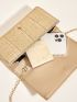 Mini Glitter Chain Flap Square Bag