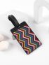 Chevron Pattern Color Block Luggage Tag