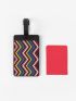 Chevron Pattern Color Block Luggage Tag