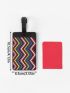 Chevron Pattern Color Block Luggage Tag
