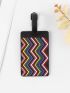 Chevron Pattern Color Block Luggage Tag