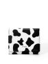 Cow Pattern Patch Detail Small Wallet