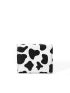 Cow Pattern Patch Detail Small Wallet