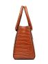 3pcs Crocodile Embossed Shoulder Tote Bag Set, Best Work Bag For Women