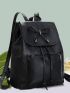 Bow Decor Flap Backpack