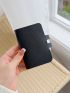 Litchi Embossed Snap Button Card Holder