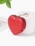 Crocodile Embossed Heart Design Coin Purse