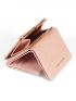 Crocodile Embossed Letter Graphic Kiss Lock Small Wallet