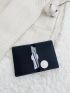 Letter Graphic Coin Purse