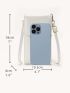 Metal Decor Flap Phone Wallet