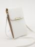 Metal Decor Flap Phone Wallet