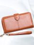 Stitch Detail Long Wallet