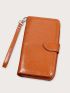 Stitch Detail Long Wallet