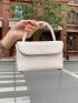 Mini Heart Embossed Flap Square Bag