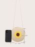 Mini Sunflower Decor Straw Bag