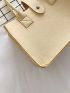Snap Button Detail Top Handle Bag