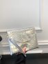 Croc Decor Clutch Bag