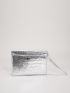 Croc Decor Clutch Bag