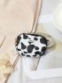 Cow Pattern Patch Detail Coin Purse