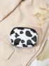 Cow Pattern Patch Detail Coin Purse