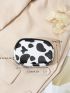 Cow Pattern Patch Detail Coin Purse
