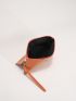 Snap Button Flap Square Bag With Wristlet