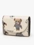 Cartoon Bear Graphic Small Wallet