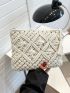 Hollow Out Tassel Decor Square Bag