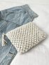 Hollow Out Tassel Decor Square Bag