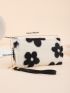 Floral Pattern Fluffy Long Wallet