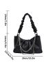 Minimalist Chain Decor Ruched Bag