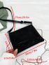 Mini Rhinestone Decor Square Bag