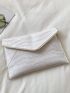 Crocodile Embossed Flap Square Bag