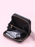 Flower Embossed Snap Button Small Wallet