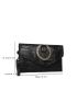 Crocodile Embossed Chain Decor Square Bag