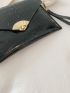 Crocodile Embossed Twist Lock Square Bag