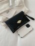 Crocodile Embossed Twist Lock Square Bag