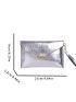 Metallic Crocodile Embossed Twist Lock Square Bag