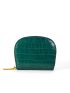 Crocodile Embossed Zipper Around Card Holder