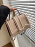 Mini Crocodile Embossed Flap Square Bag