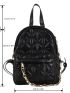 Mini Quilted Chain Decor Classic Backpack