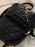 Mini Quilted Chain Decor Classic Backpack