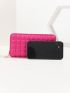 Geometric Embossed Long Wallet