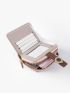 Buckle Decor Zipper Around Small Wallet