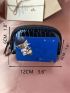 Crocodile Embossed Zipper Around Coin Purse